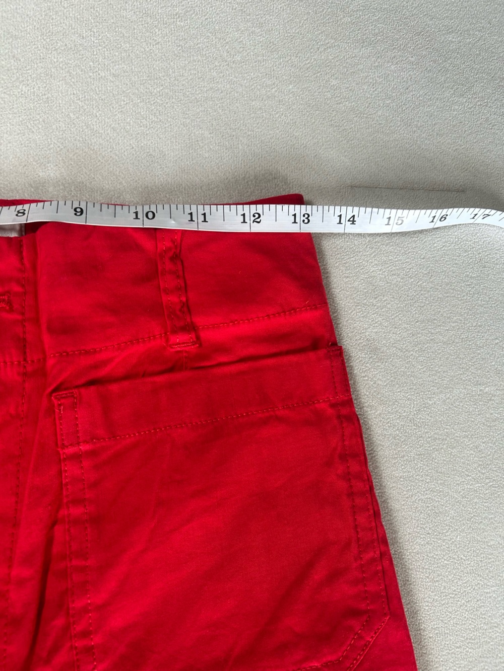 Maeve The Colette High-Rise Wide-Leg Cropped Pants Red Women’s Size 27 - Picture 11 of 16